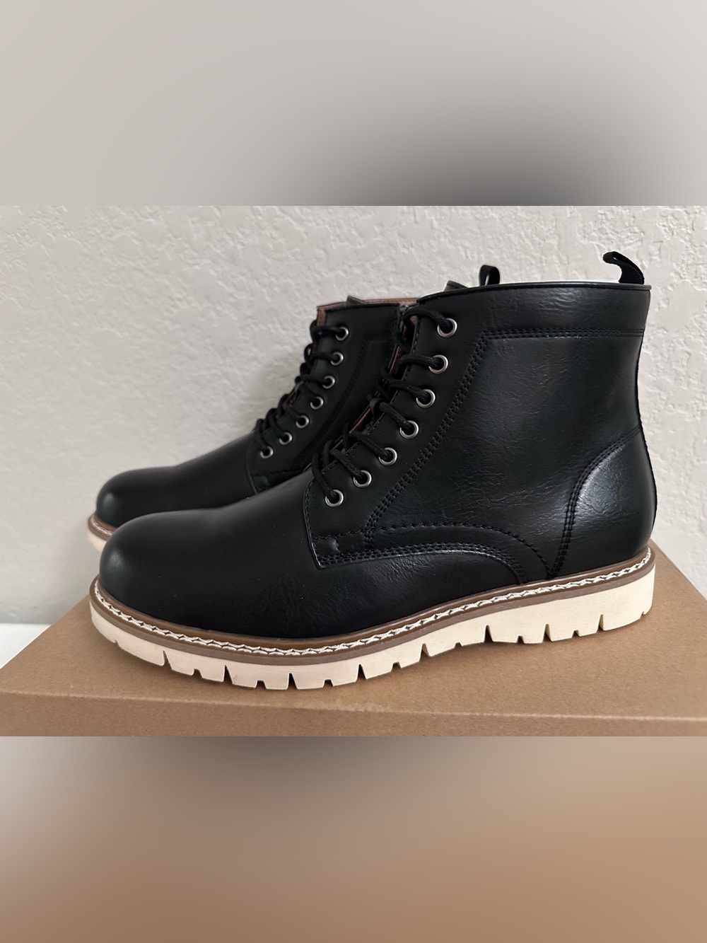 Steve Madden Men's P-Broome Chukka Ankle Boots Lace-Up Size 10.5 Black - Picture 3 of 11